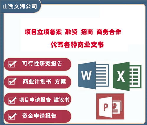 太原写方案代写投资计划书展示项目方向